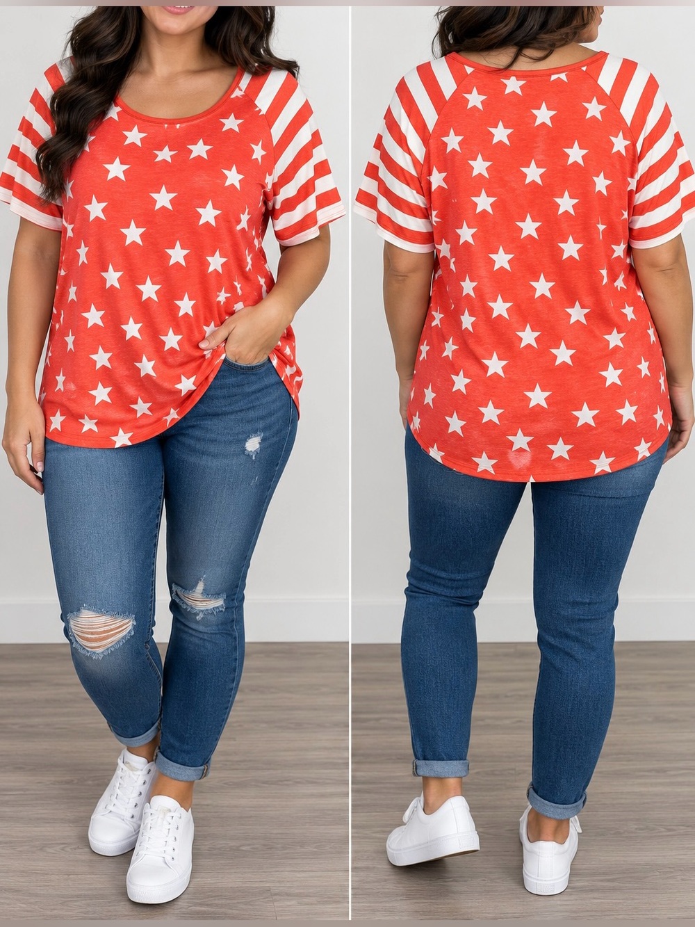 S112- Women’s: Unbranded Large Patriotic Shirt